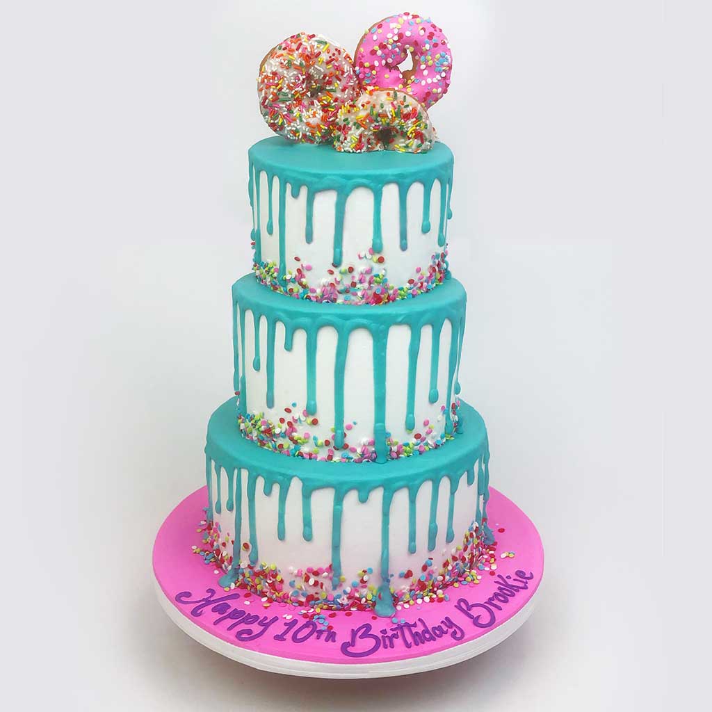 Donut Drip Cake 3 Tiers