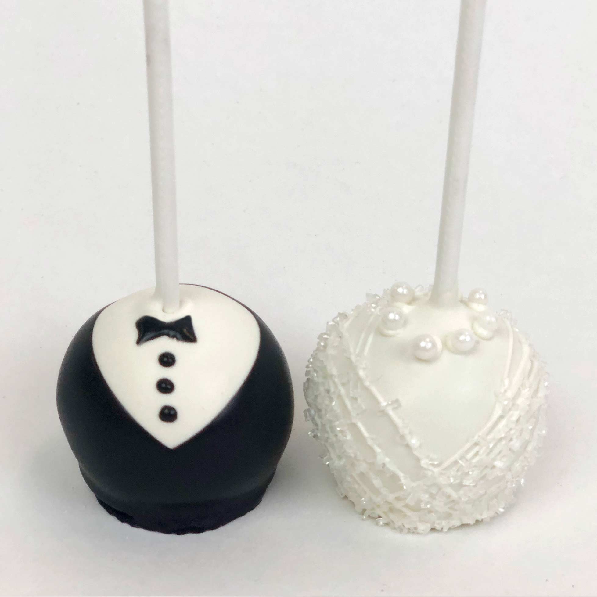 Bride and Groom Cake pops