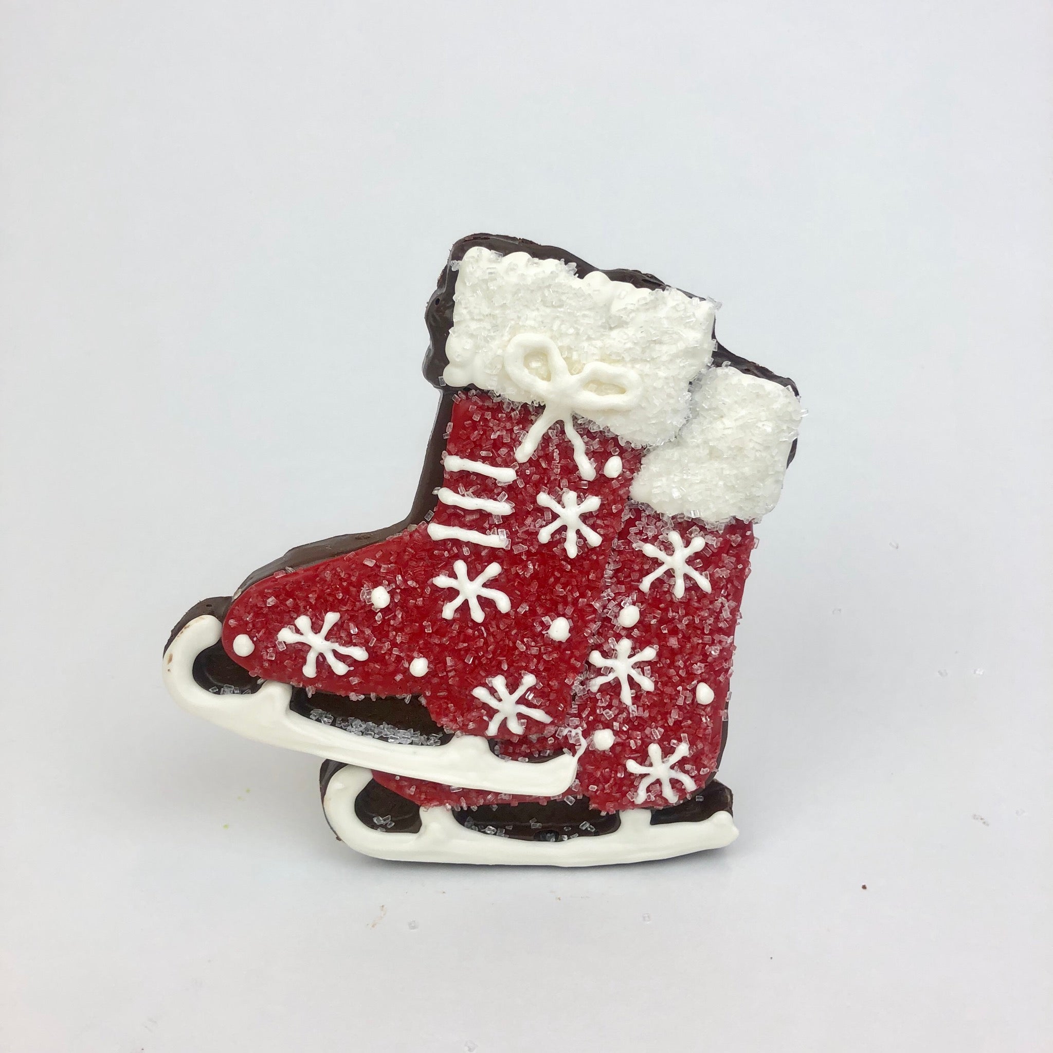 Chocolate Crispy Ice Skate in red