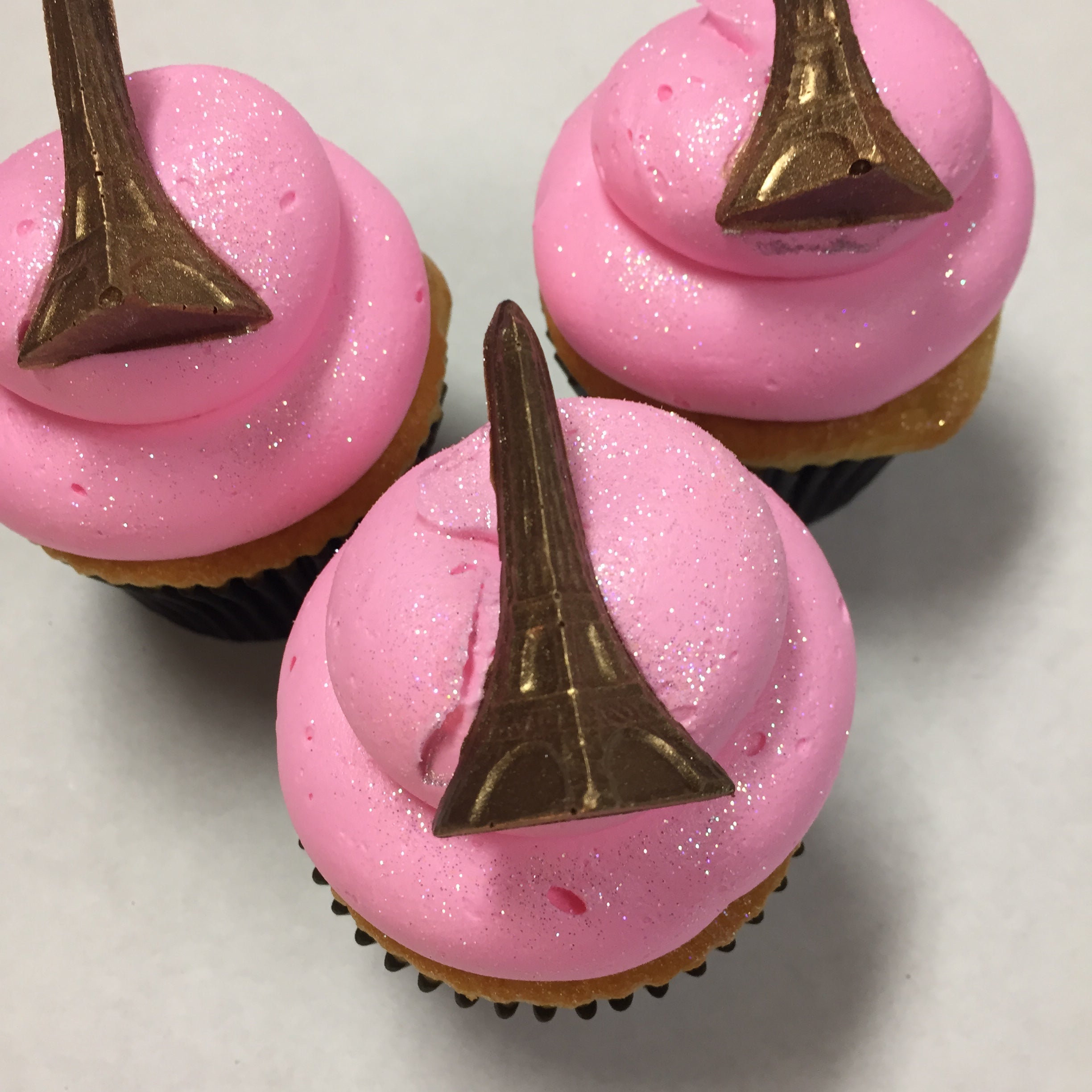 Chocolate Eiffel Tower with a Touch of Gold