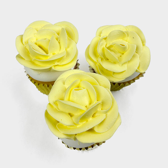 Yellow Buttercream Rose Cupcake