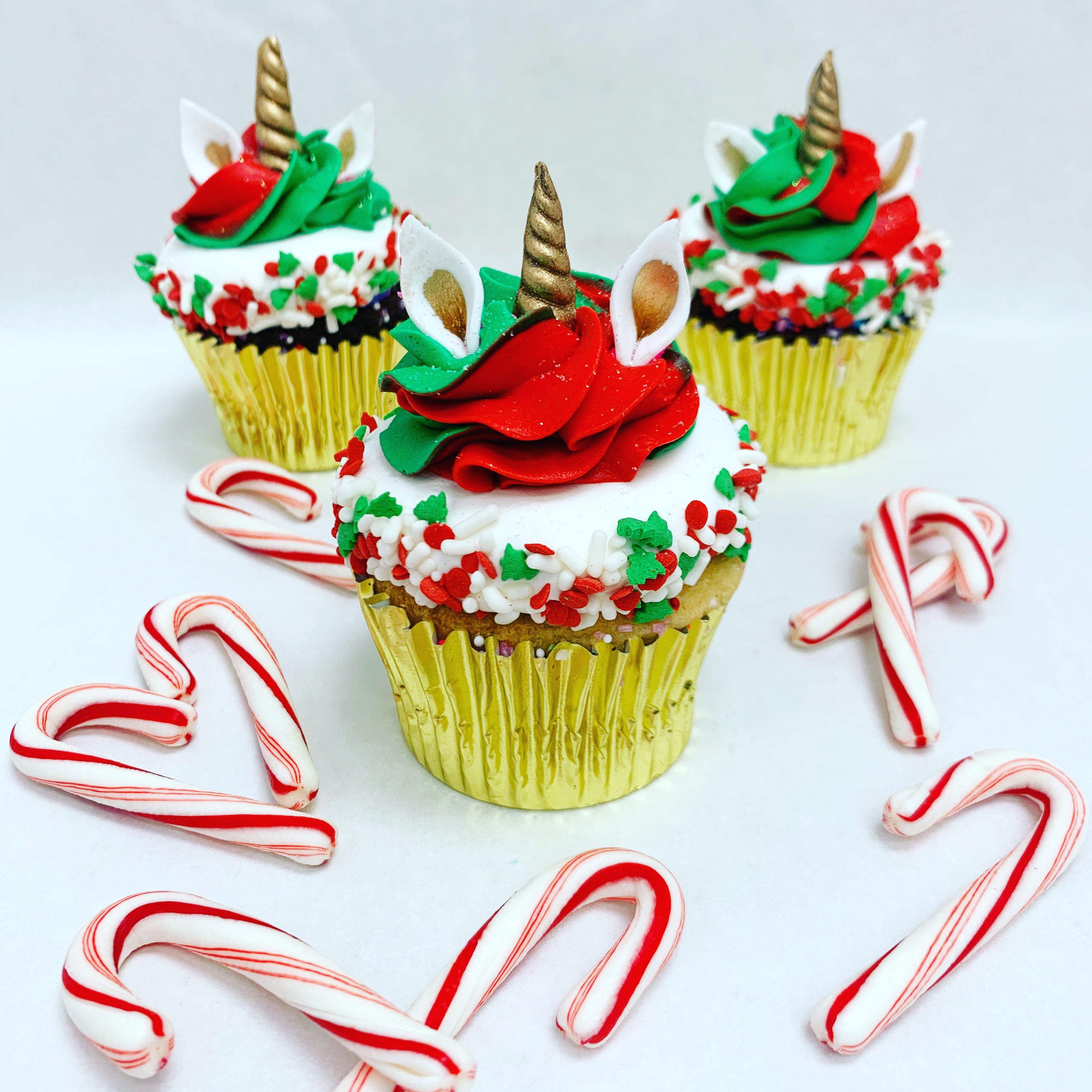 Christmas unicorn Cupcake