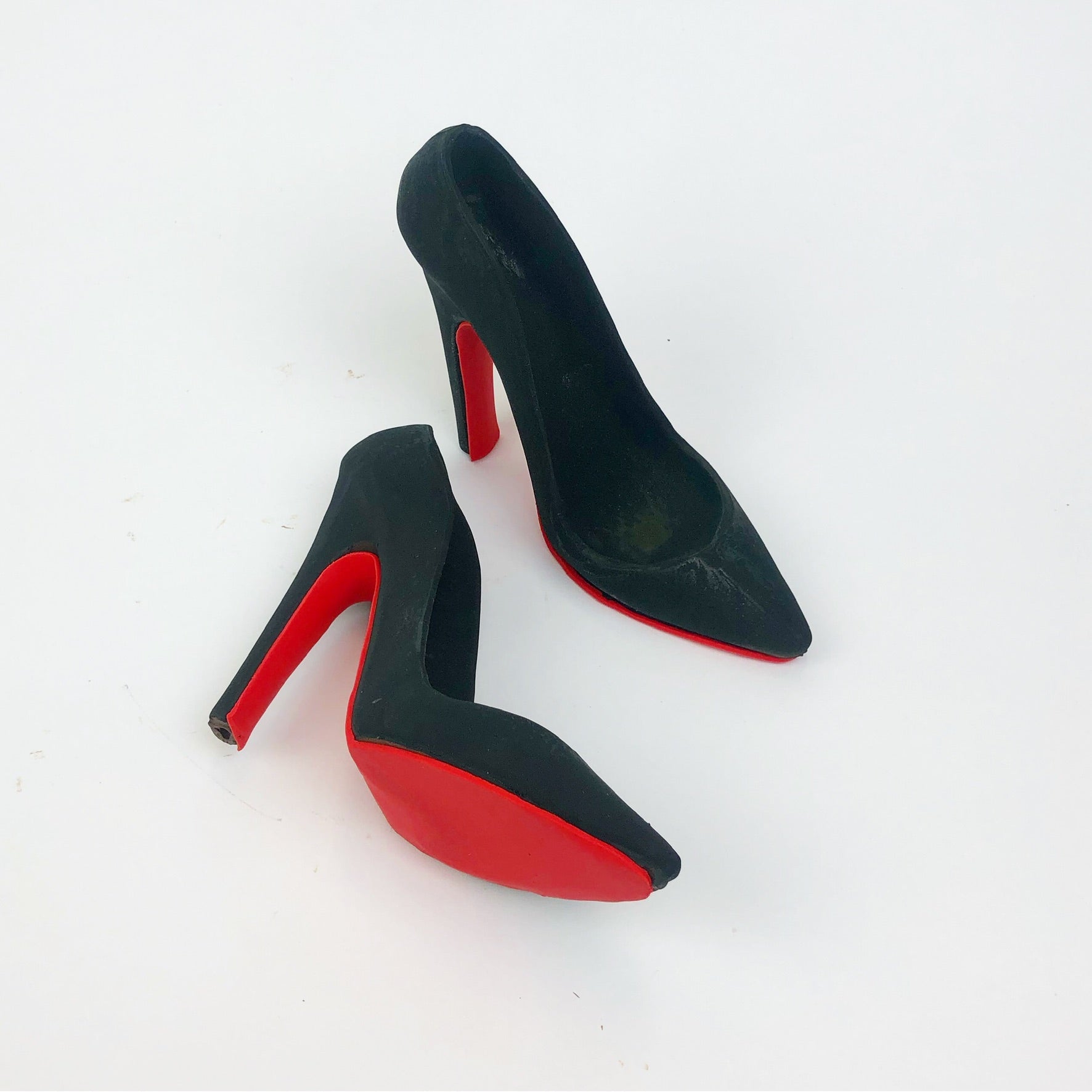 Chocolate Black Shoe with Red Bottom