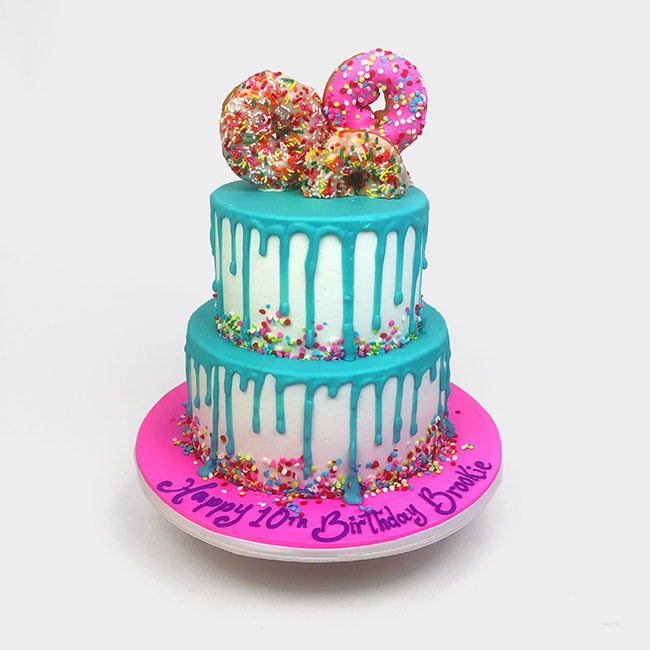 Donut Drip Cake 2 Tiers
