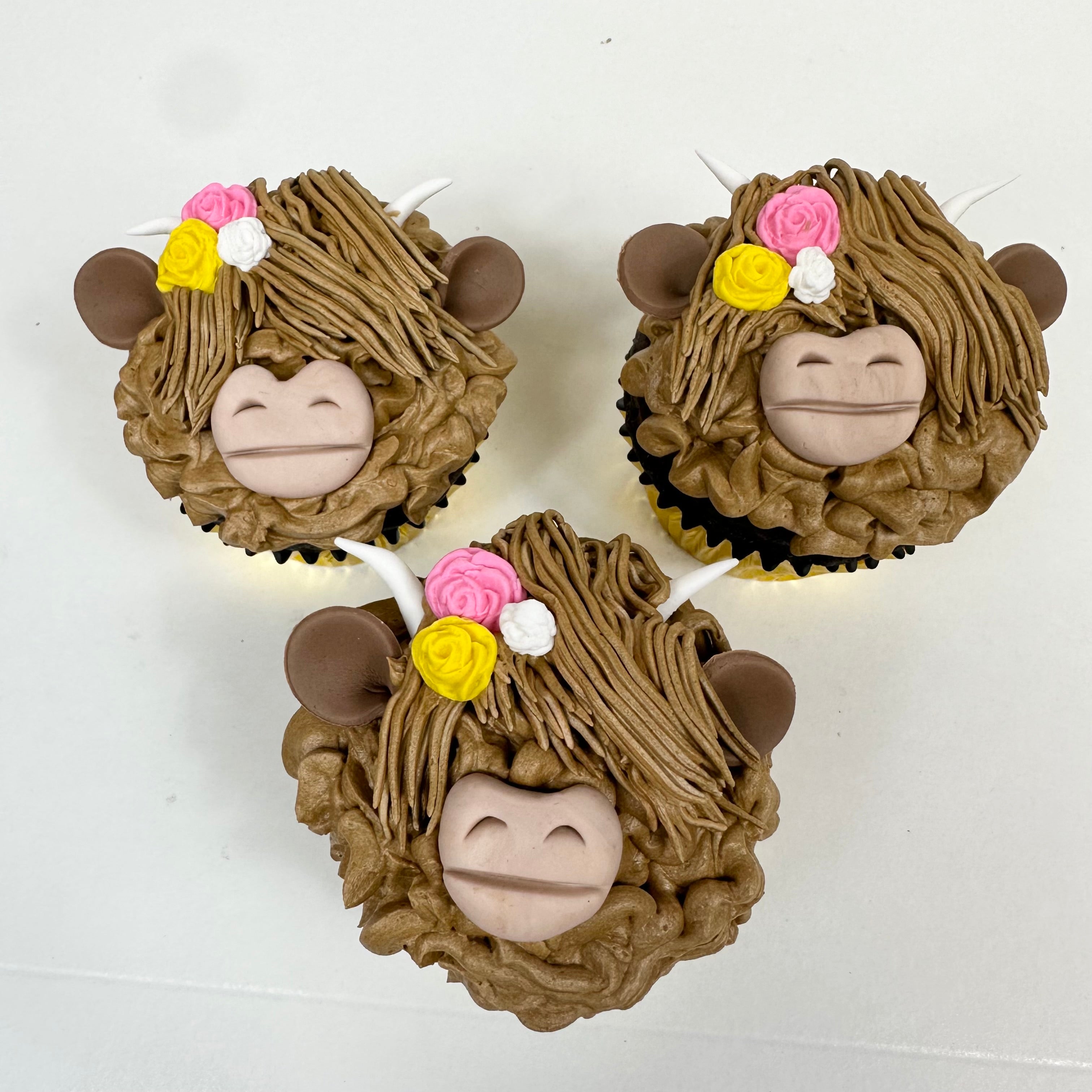 Highland Cow Cupcakes