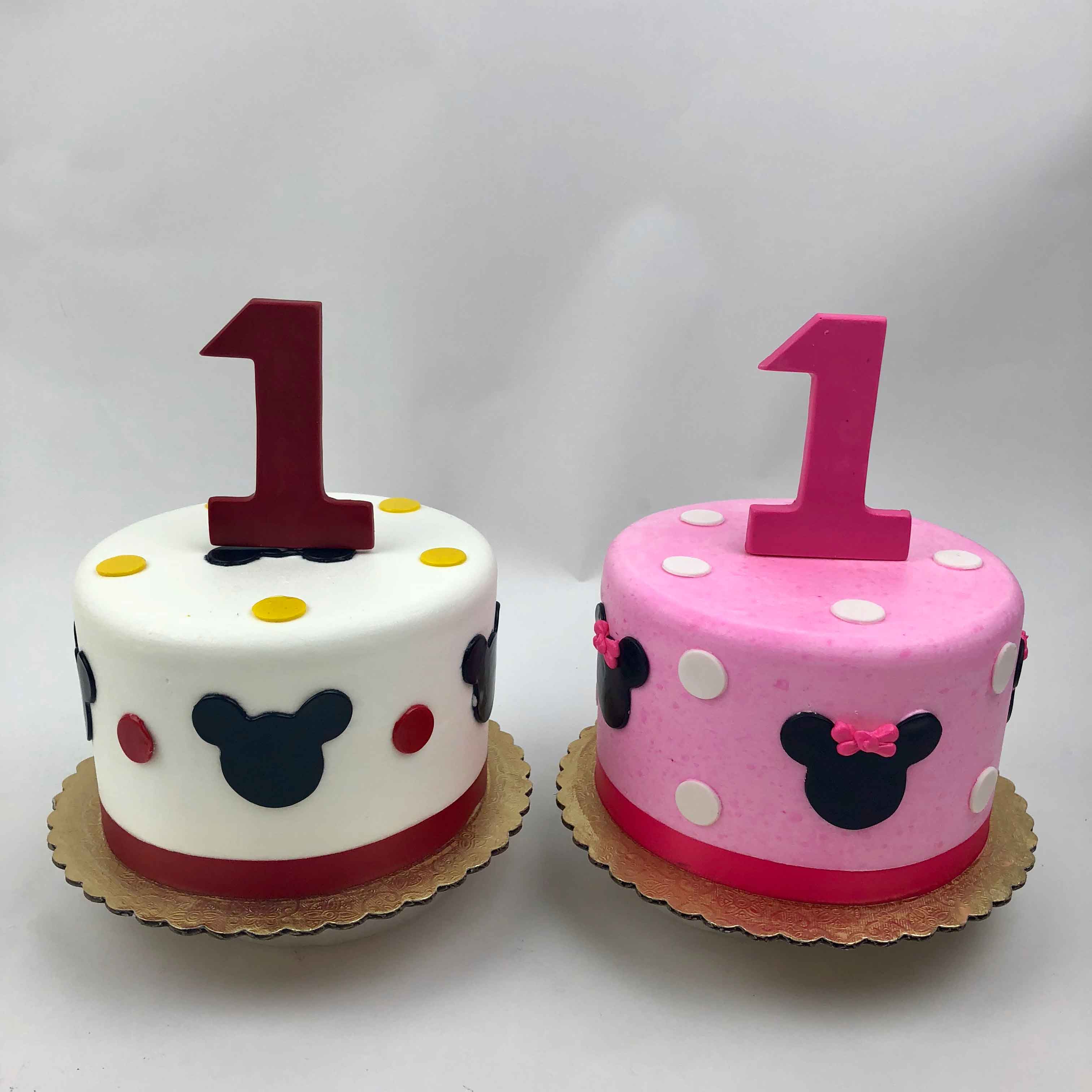 Birthday Cake White and Pink Icing with Numbers