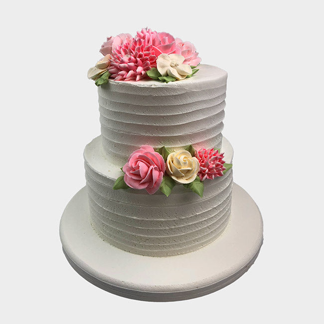 Rustic Buttercream Tiered Cake