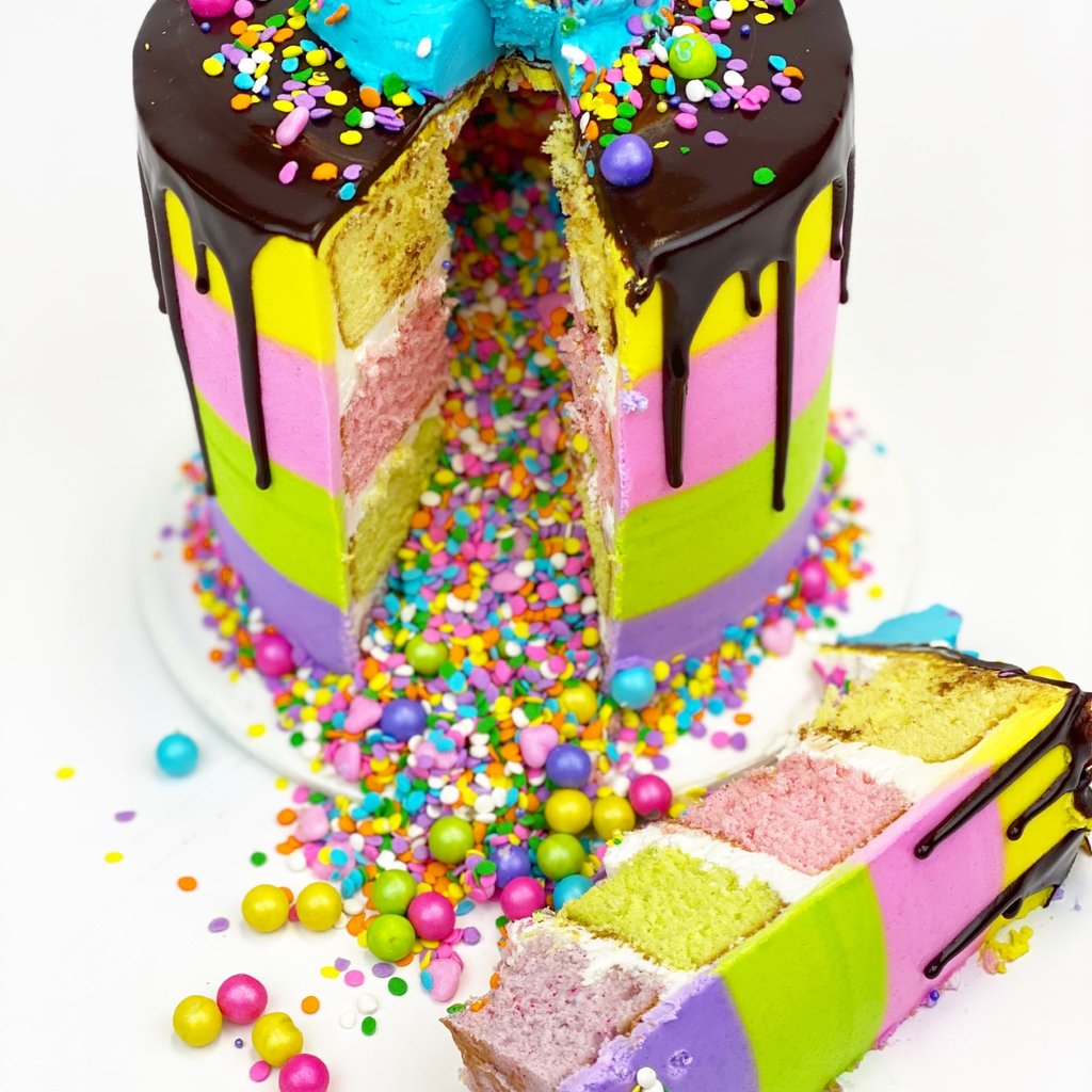 Piñata Ice Cream Cake