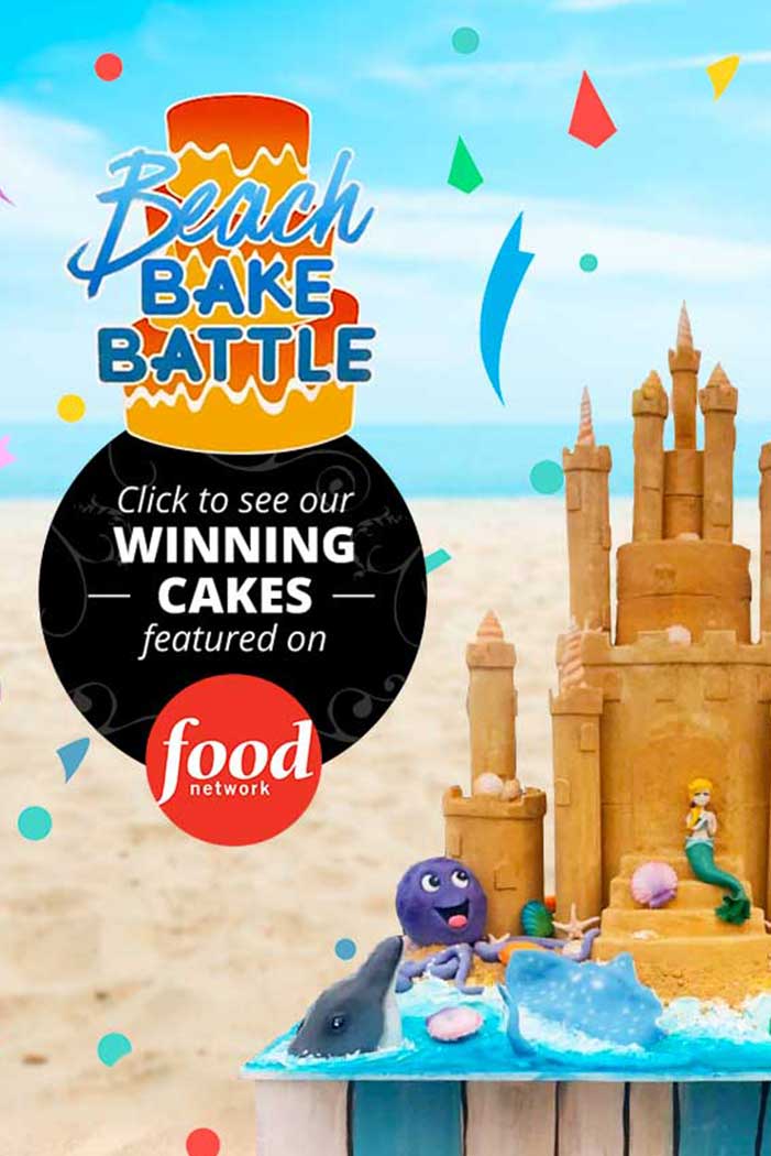 Cinderella Cakes winner of Food Networks "Beach Bake Battle"