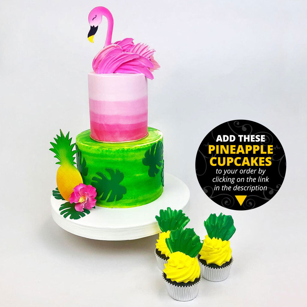 Flamingo & Pineapple Cake