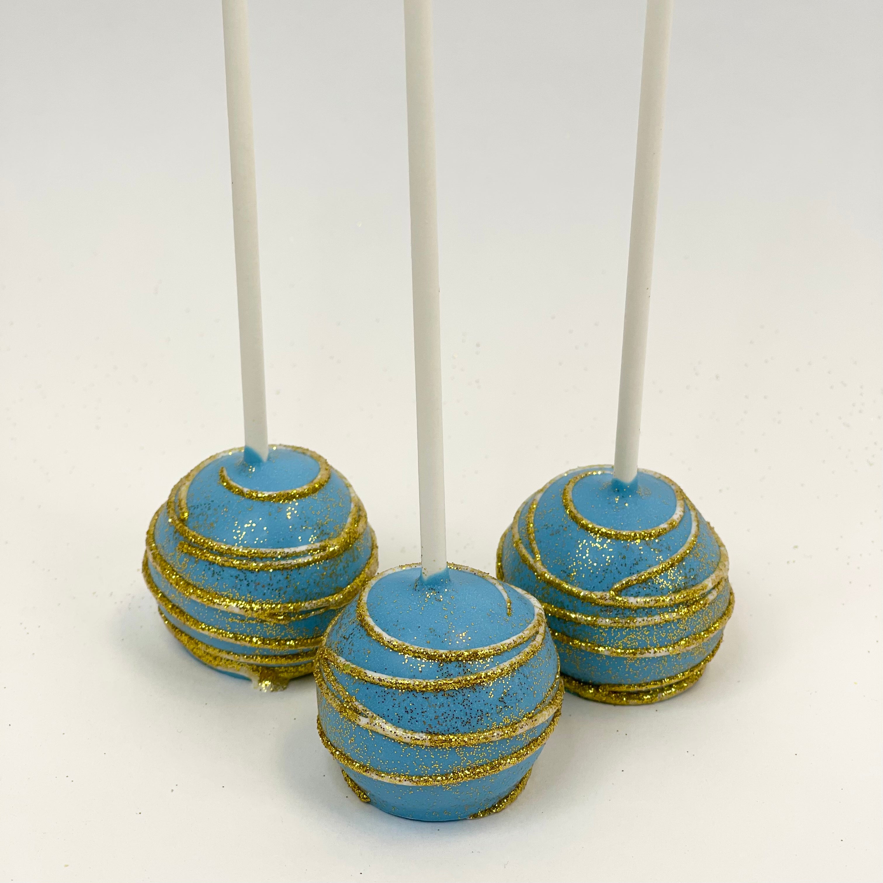 Blue and Gold Cake Pop