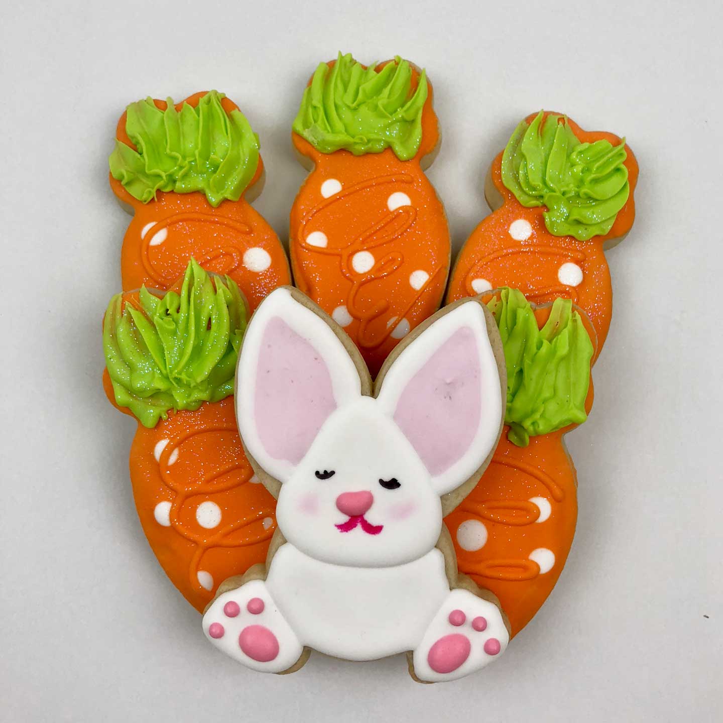 Easter Bunny & Carrot Patch Cookies