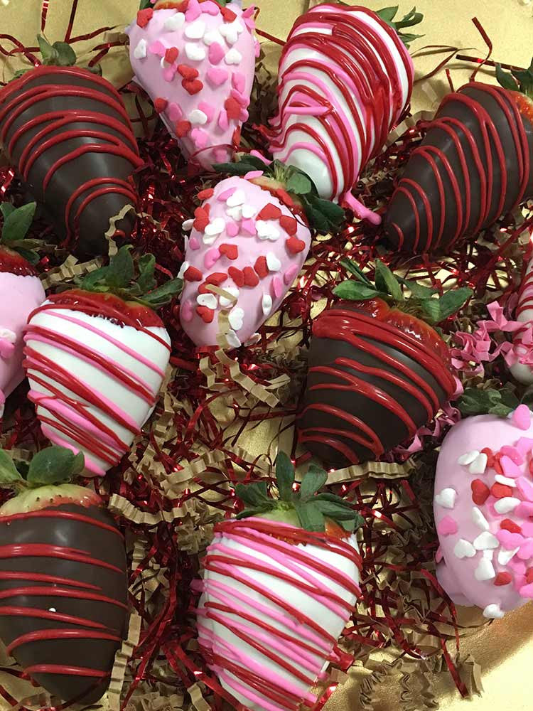 Pink, white, and brown Chocolate Dipped Strawberries