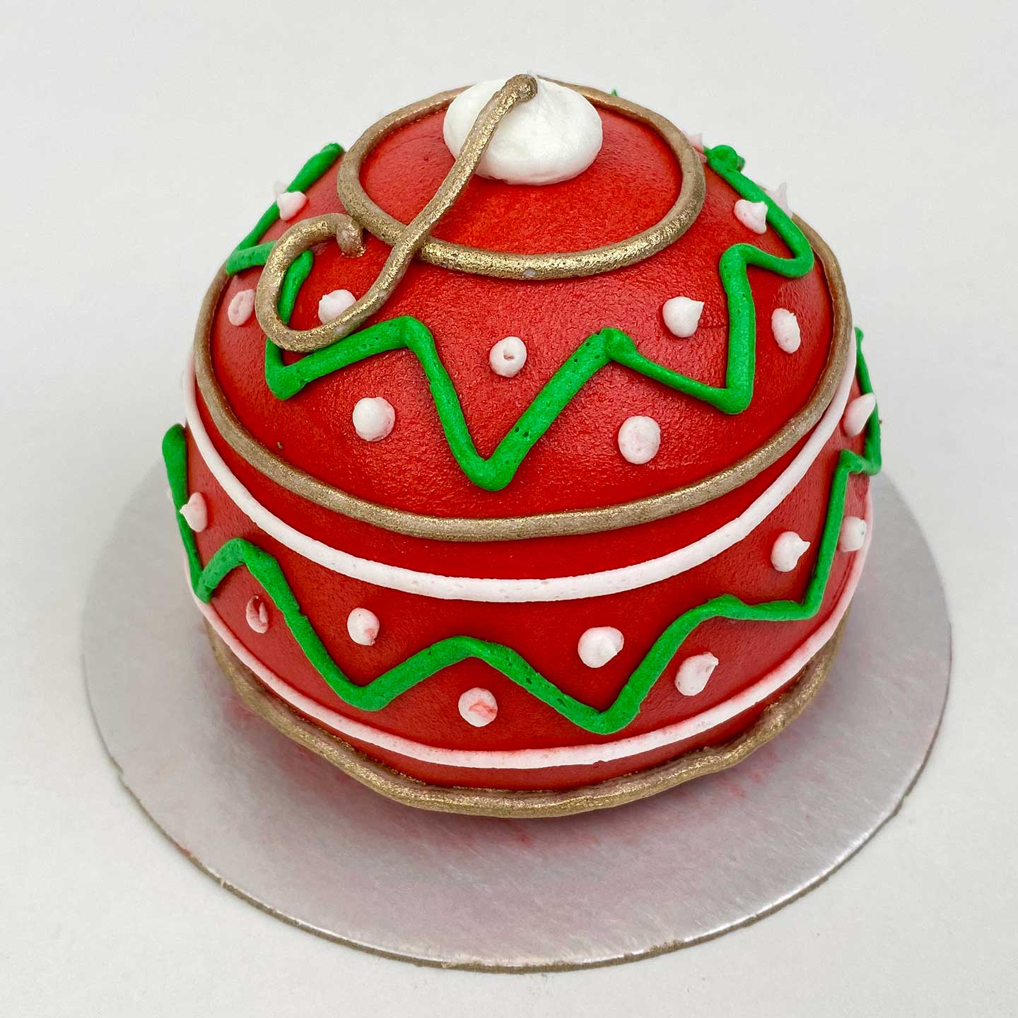 Red Ornament 3D Cupcake