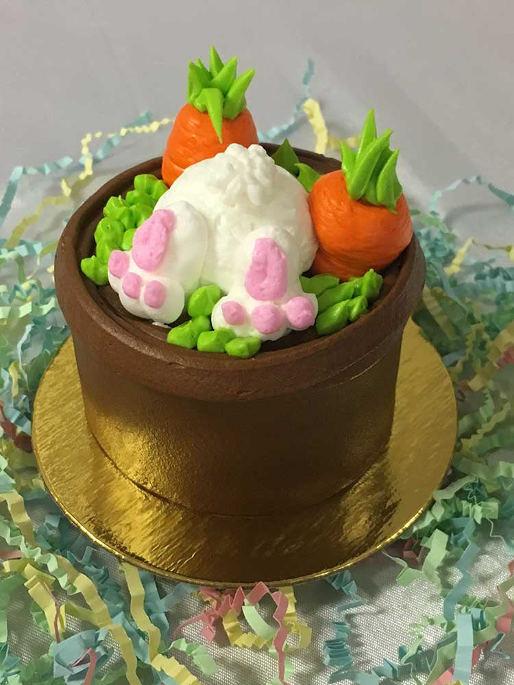 flower pot Easter 3D Cupcake
