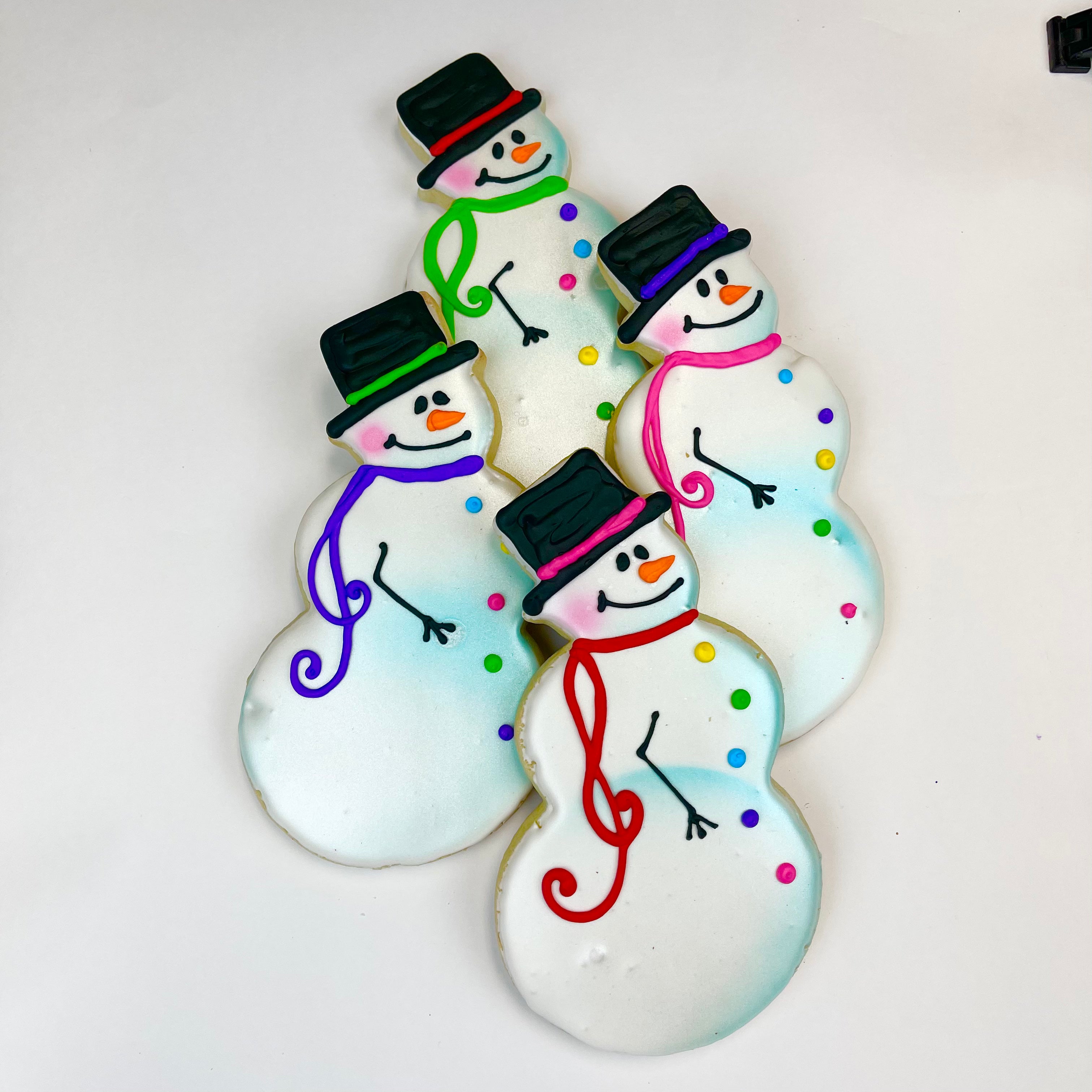 Whimsical Snowman Sugar Cookie